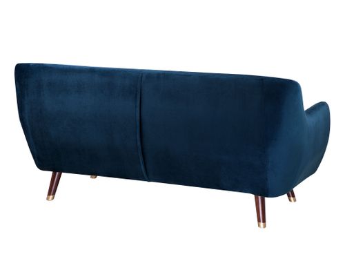 Sofa 3-osobowa welurowa niebieska BODO na Arena.pl