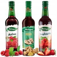 Herbapol Syrop Malinowy, Truskawkowy, Imbirowy