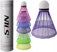 ZESTAW LOTEK NYLONOWYCH DO BADMINTONA LOTKI NYLONOWE kolorowe NILS 6 szt