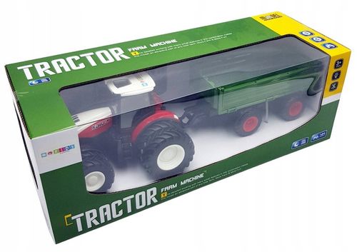 TRAKTOR Z PRZYCZEPĄ DLA DZIECI NA BATERIE PREZENT AKUMULATOR I ZABAWKA LED na Arena.pl