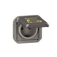 Nowe Plexo - Gniazdo do ładowania samochodów elektrycznych, mechanizm 16A-250V~ - antracyt - Legrand 069885L