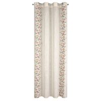 Zasłona gotowa VANESA 140x250 naturalny róże kwiaty przelotki