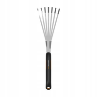 FISKARS Xact Grabie małe miotło grabki wachlarzowe metalowe do liści rabat