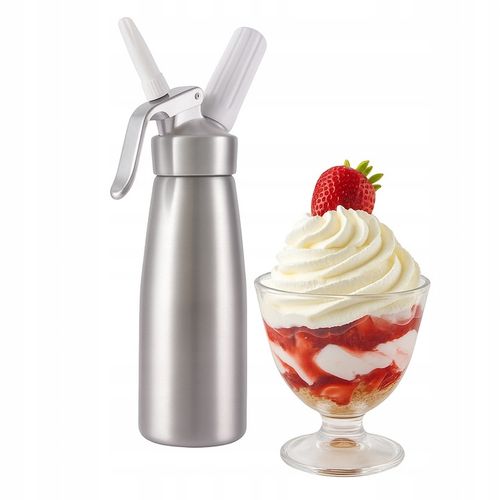 Syfon QUICK CREAM WHIPPER do Bitej Śmietany Saturator Srebrny 0,5L ART na Arena.pl