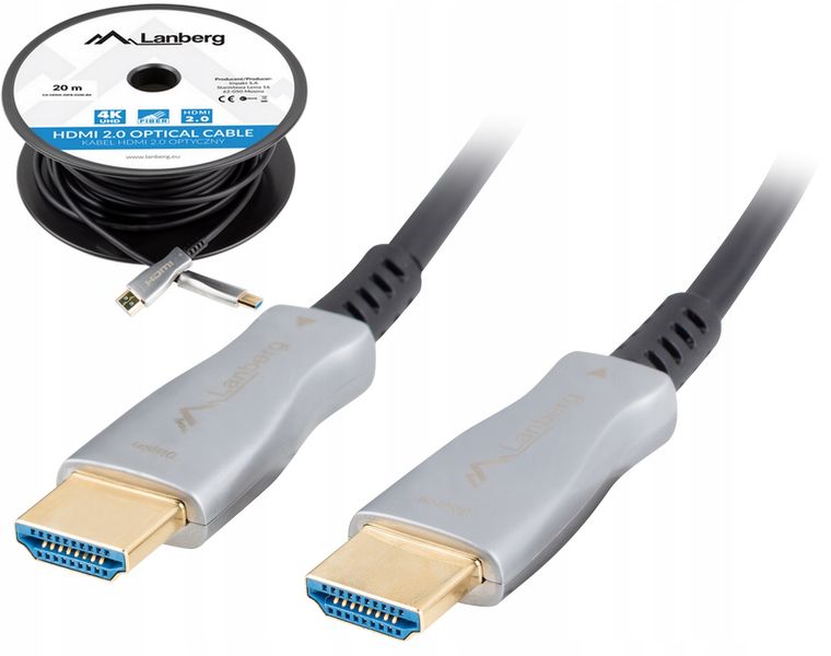 Kabel 20m HDMI Lanberg v2.0 Premium High optical zdjęcie 4