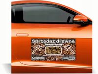 Magnes na samochód reklama magnetyczna 60x30 SPRZEDAŻ DREWNA różne wzory