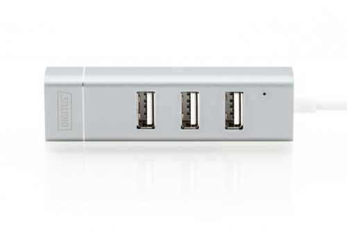 Digitus | USB Type-C 3-Port Hub + Fast Ethernet LAN Adapter | DA-70253 na Arena.pl