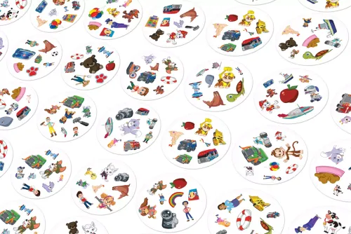 Prosta gra towarzyska na spostrzegawczość - Dobble Psi Patrol - Znajdź parę na Arena.pl