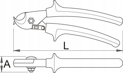 nożyce do kabli 170mm unior zdjęcie 3