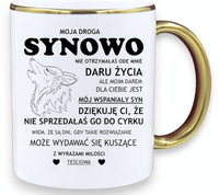 KUBEK PREMIUM DLA SYNOWEJ URODZINY IMIENINY ŚMIESZNY PREZENT SYNOWA