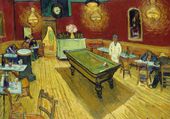 Plakat 100x70cm The Night Café, Van Gogh Vintage do Salonu