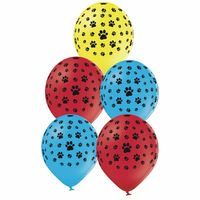 Balony lateksowe psie łapy kolor, 30 cm 3 szt.