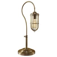 Stojąca LAMPA stołowa Urban FE-URBANRWL-TL1 Elstead FEISS industrialna LAMPKA biurkowa metalowa klatka mosiądz