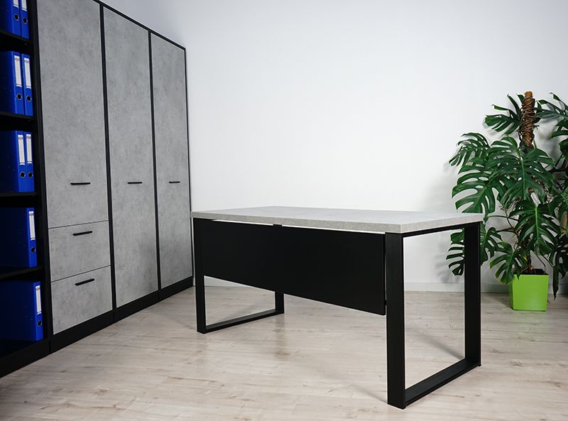 Biurko Neptun blenda Beton 120x70 MebleKreator zdjęcie 7