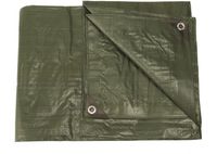 Plandeka - płachta biwakowa zielona 2,85x4 m