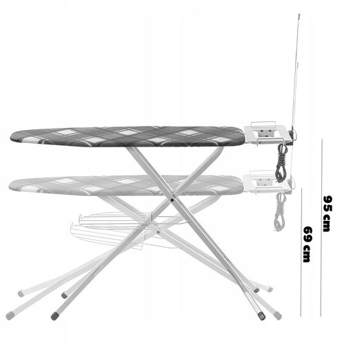 KADAX Deska Do Prasowania 120x38cm Z Gniazdkiem na Arena.pl