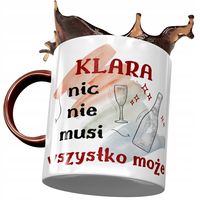 Kubek Bordowy Dla Klary Koleżanki Żony Na Prezent Z Nadrukiem Ze Zdjęciem