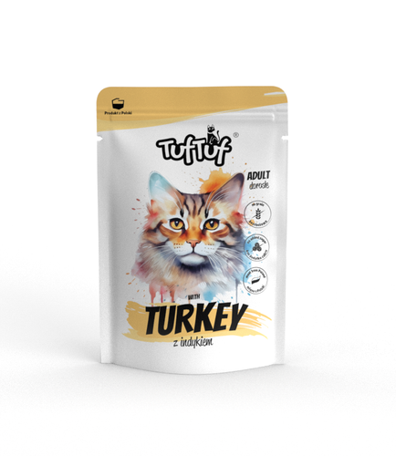 Tuf Tuf Kot saszetka dla kota z indykiem 10 x 100g na Arena.pl