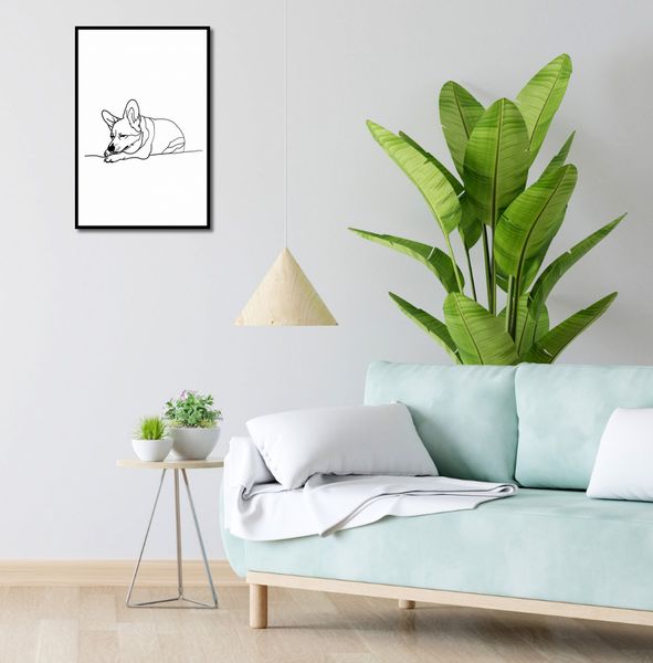 Plakat 40x60cm Śpiący Corgacz zdjęcie 4