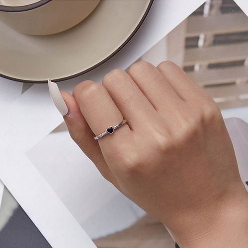 Pierścionek Srebrny 925 Z Serce Wzór Pierścionki Srebrne Regulowany Srebro na Arena.pl