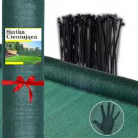 SIATKA ZACIENIAJĄCA NA PŁOT OGRODZENIE ZIELONA 1,5m x 25m - 95%