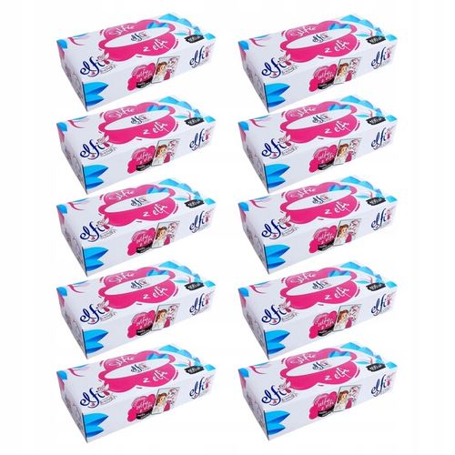 Chusteczki higieniczne w pudełku bezzapachowe ELFI 2warstwowe 100 na Arena.pl