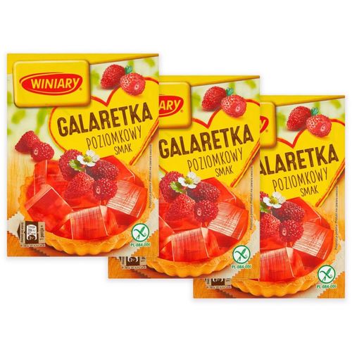 Winiary Galaretka poziomkowy smak 71 g x 3 sztuk na Arena.pl