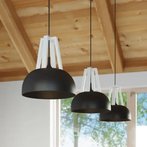 Lampa wisząca CASCO czarna/biała na Arena.pl