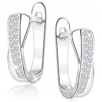 PIĘKNE KOLCZYKI SREBRNE 925 ANGIELSKIE KOLCZYKI SREBRO PRÓBA 925 PREZENT