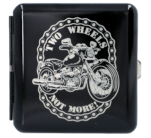 Czarna Papierośnica z Gotowym Grawerem Motocykla na Arena.pl