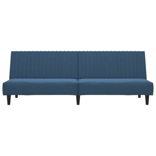 2-osobowa kanapa, niebieska, tapicerowana aksamitem na Arena.pl
