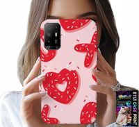 ETUI DO OPPO RENO 5Z / A94 5G - KOBIECE, MODNE WZORY XOXO SERCE + SZKŁO