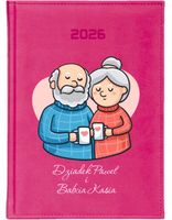 KALENDARZ A4 2026 DZIENNY KSIAŻKOWY NADRUK uv DLA BABCI I DZIADKA planer