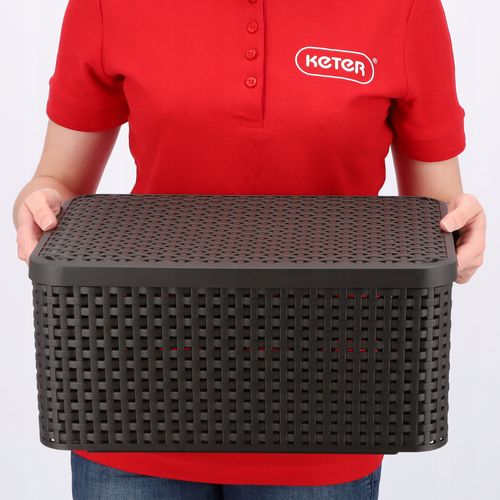 Curver Koszyk Pojemnik Z Pokrywką Do Szafy Brązowy na Arena.pl