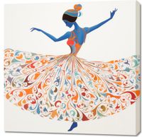 Obraz 90x90cm Wirująca Balerina