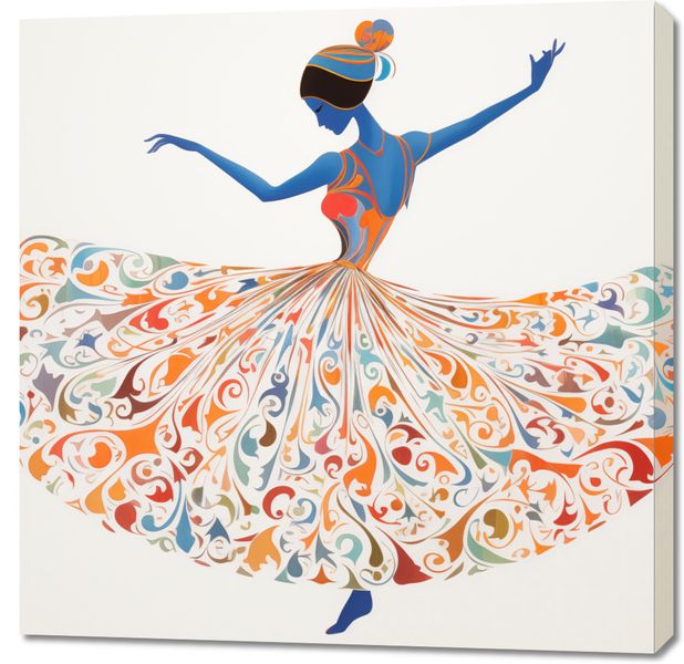 Obraz 90x90cm Wirująca Balerina zdjęcie 1