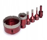 zestaw otwornic otwornice diamentowe 6-68mm 5szt. + adapter kraft&dele