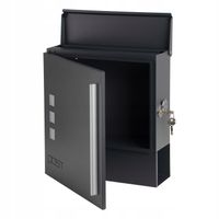 Skrzynka Pocztowa Na Listy Z Nazwą Ulicy Numerem Domu Napisem Antracyt