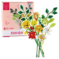 ZESTAW KLOCKI KONSTRUKCYJNE  BUKIET KWIATY KOLOROWE .