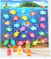 KX5954 Puzzle drewiane magnetyczne lowienie rybek