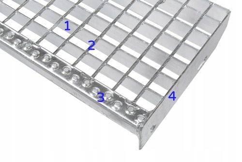 Stopnie WEMA 800x270 mm | ocynkowane | 30x2 mm | stopień metalowy, na Arena.pl