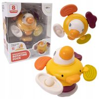 KACZUSZKA SENSORYCZNA GRZECHOTKA Z PRZYSSAWKĄ 6M+