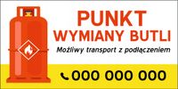 BANER OCZKA reklamowy 100x50 cm różne wzory PUNKT WYMIANY BUTLI USŁUGI
