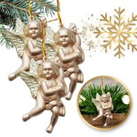 wiszące aniołki złote , bombki zestaw 3szt boże narodzenie woz02