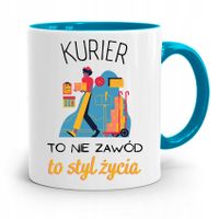 Kubek Błękitny Dla Kuriera To Styl Życia Prezent Z Nadrukiem Ze Zdjęciem