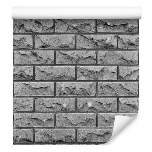 Tapeta Ścienna Szare CEGŁY Mur Wzór 3D Dekoracja na Arena.pl