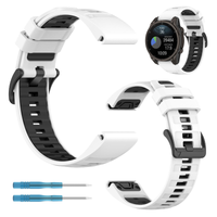 Pasek do Garmin Fenix 5s / 6s / 7s silikonowy dwukolorowy bransoleta opaska