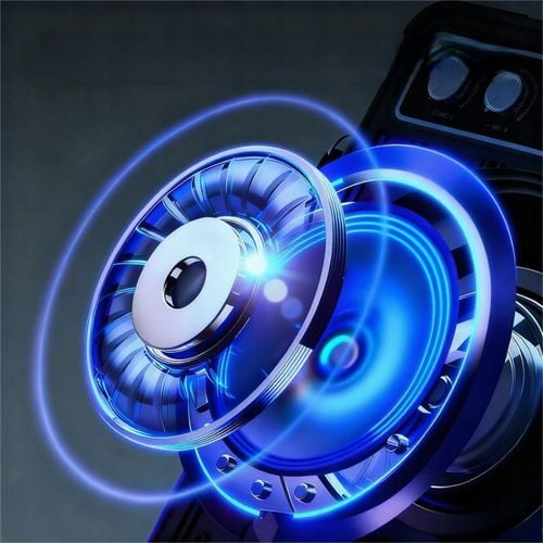 Karaoke Zestaw Bluetooth Głośnik Bezprzewodowy Dwa Mikrofony Światła Led na Arena.pl