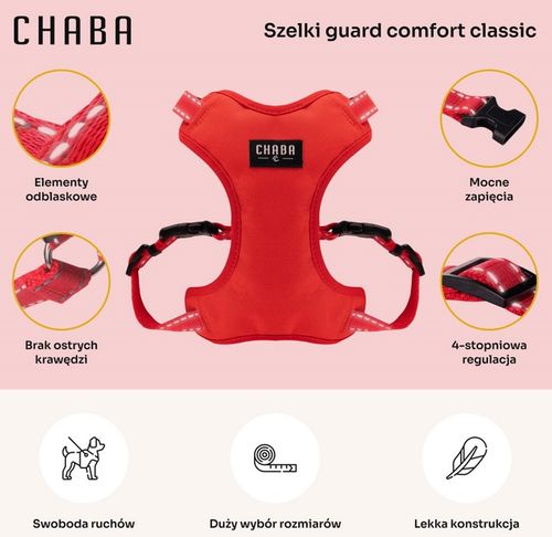 CHABA Szelki Guard Comfort Classic M czerwone na Arena.pl