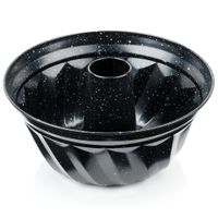 Forma Granitowa Foremka Metalowa do Pieczenia Babki z Kominem Ciasto Babkę